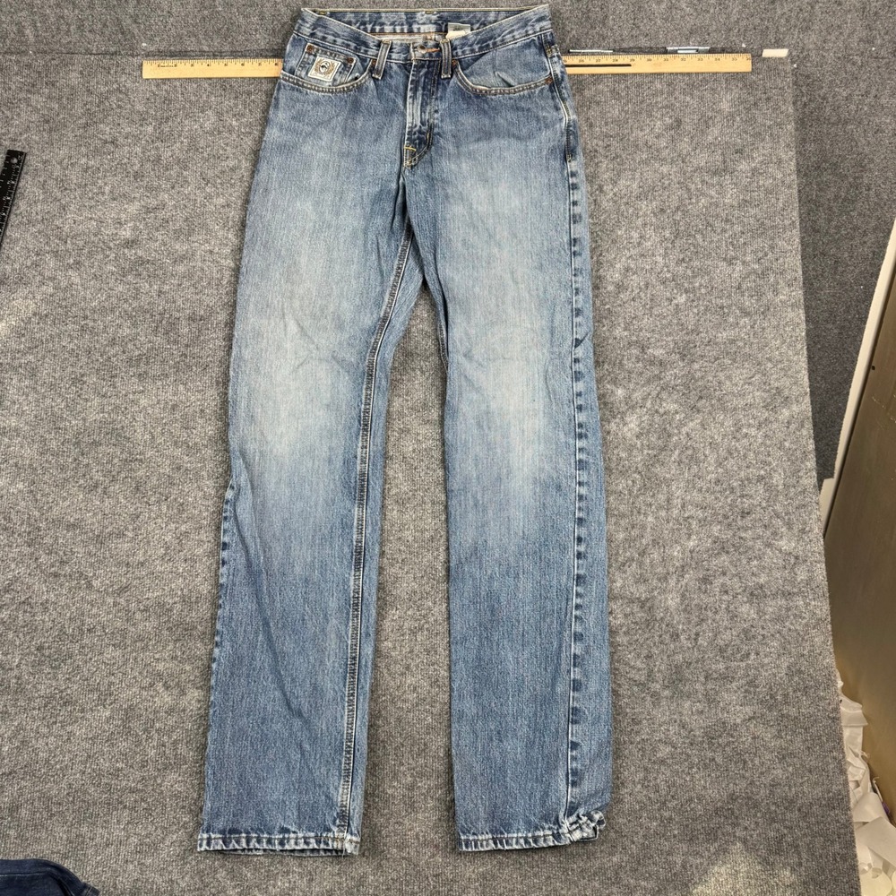 Cinch Jeans Mens Size 30x38 Blue Light Wash Straight Leg Western Denim 24684